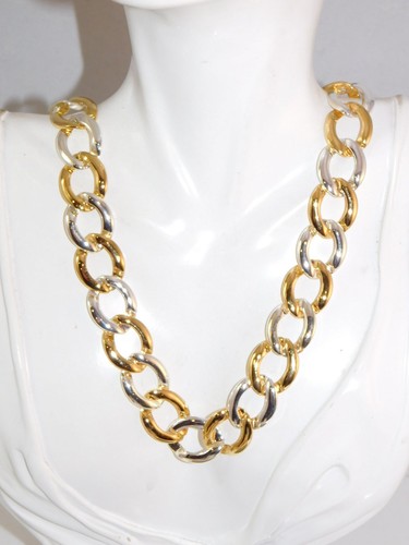 Collana argento oro - oro, due